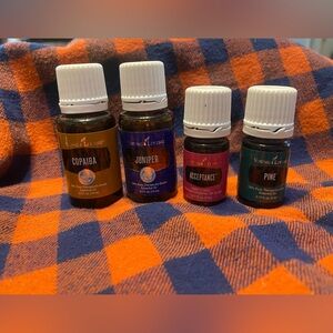 Young Living copaiba, juniper, acceptance, pine essential oils